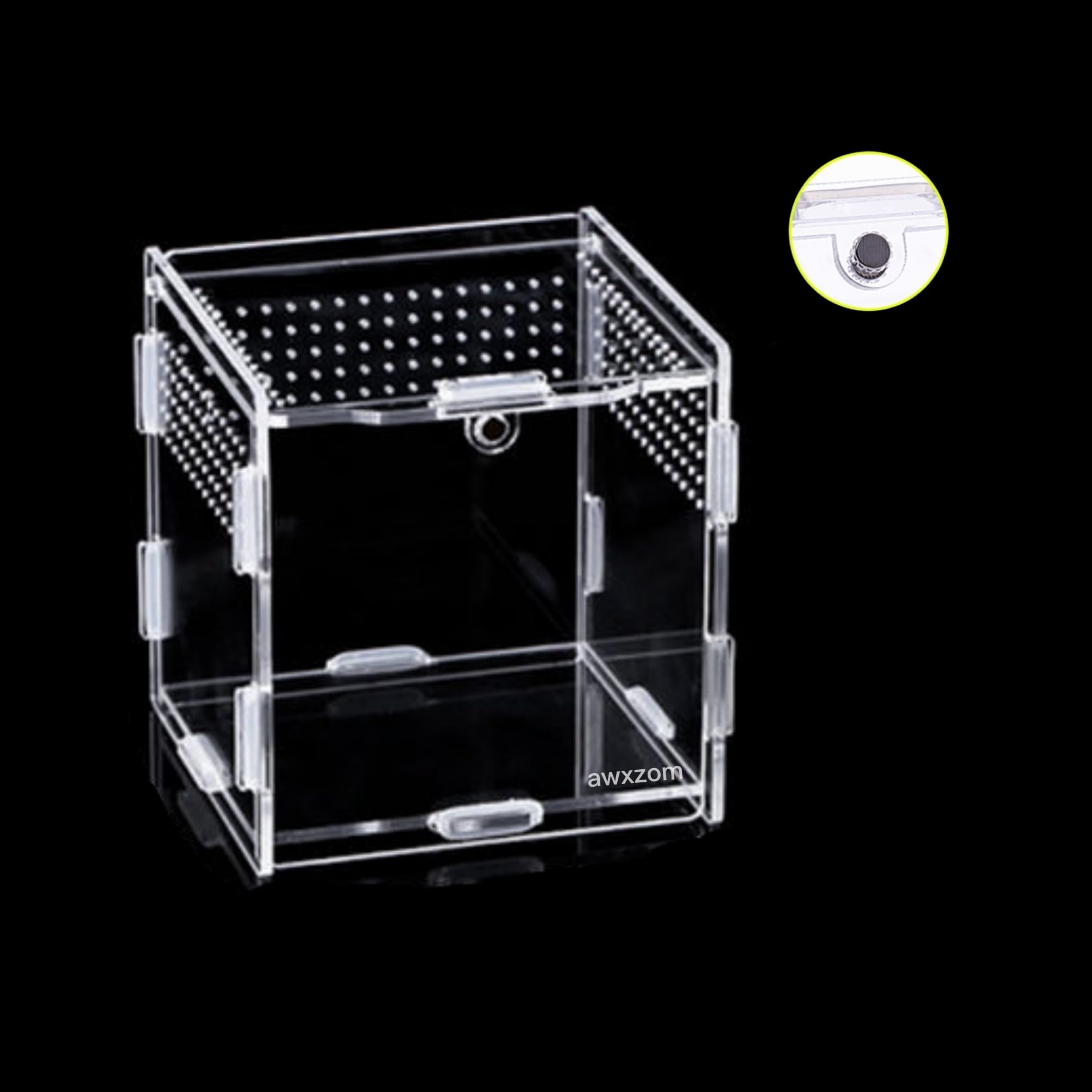 Amazon | AWXZOM 磁気アクリルケース 3.5 x 3.5 x 3.7インチ マイクロ
